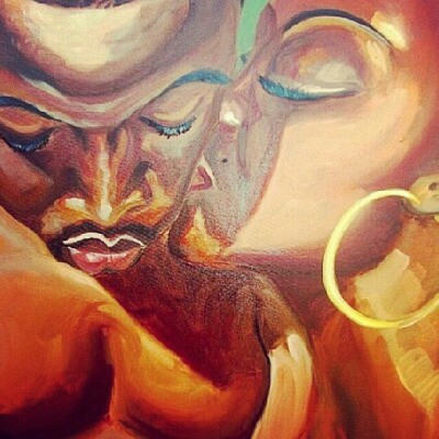 400x400 A Painting Of An African American Couple On We Heart It - African American Painting