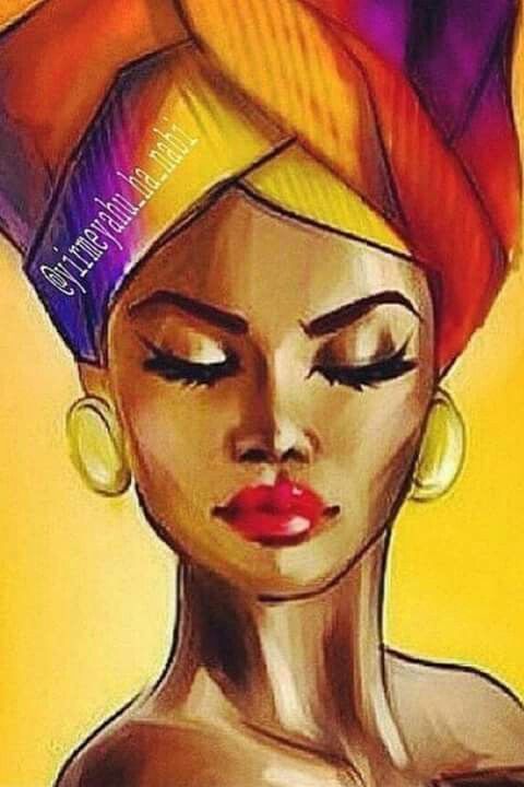 480x720 Beautiful Painting Art Women Paintings, Africans - African American Woman Painting