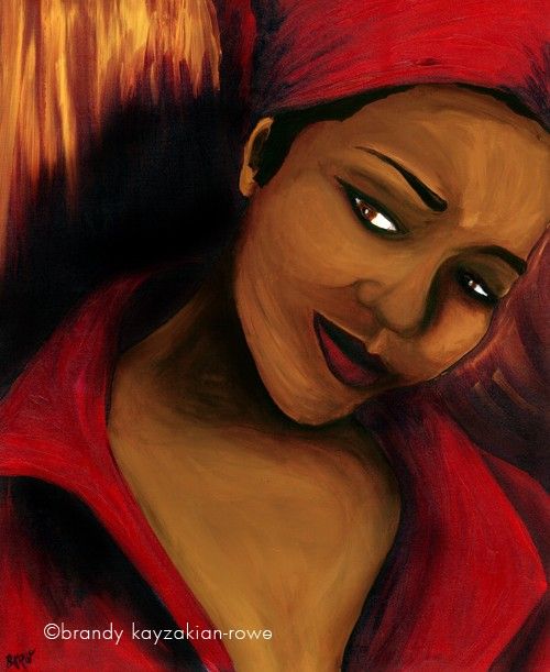 500x611 India.arie Art Print African American Woman By Worldofwander - African American Woman Painting