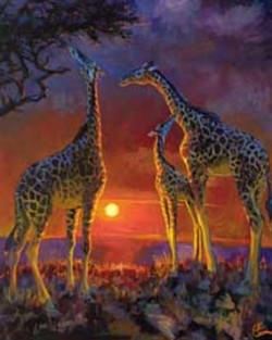 250x313 African Animals Paintings - African Animal Painting