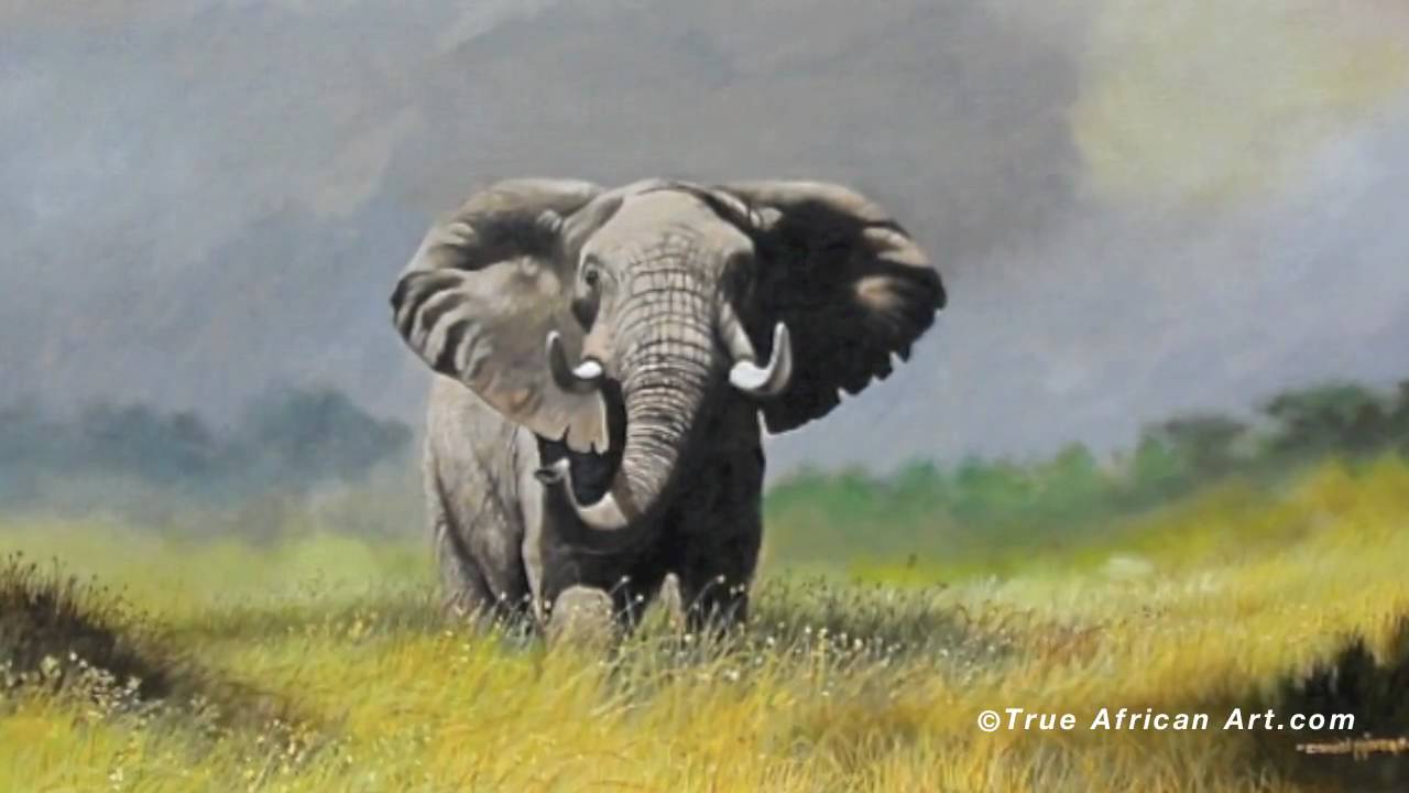 1280x720 African Wildlife Painter Daniel Njoroge True African - African Animal Painting