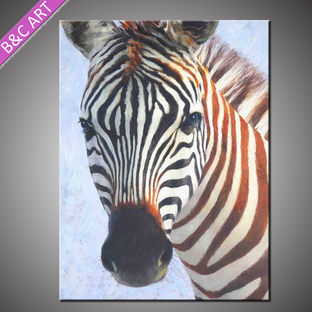 1000x1000 Modern African Animal Art Zebra Oil Painting On Canvas - African Animal Painting