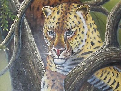 400x300 Wild Tiger Leopard Oil Painting Canvas Modern Art Original African - African Animal Painting