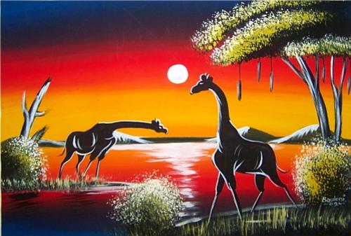 500x337 Acrylics - African Animal Painting