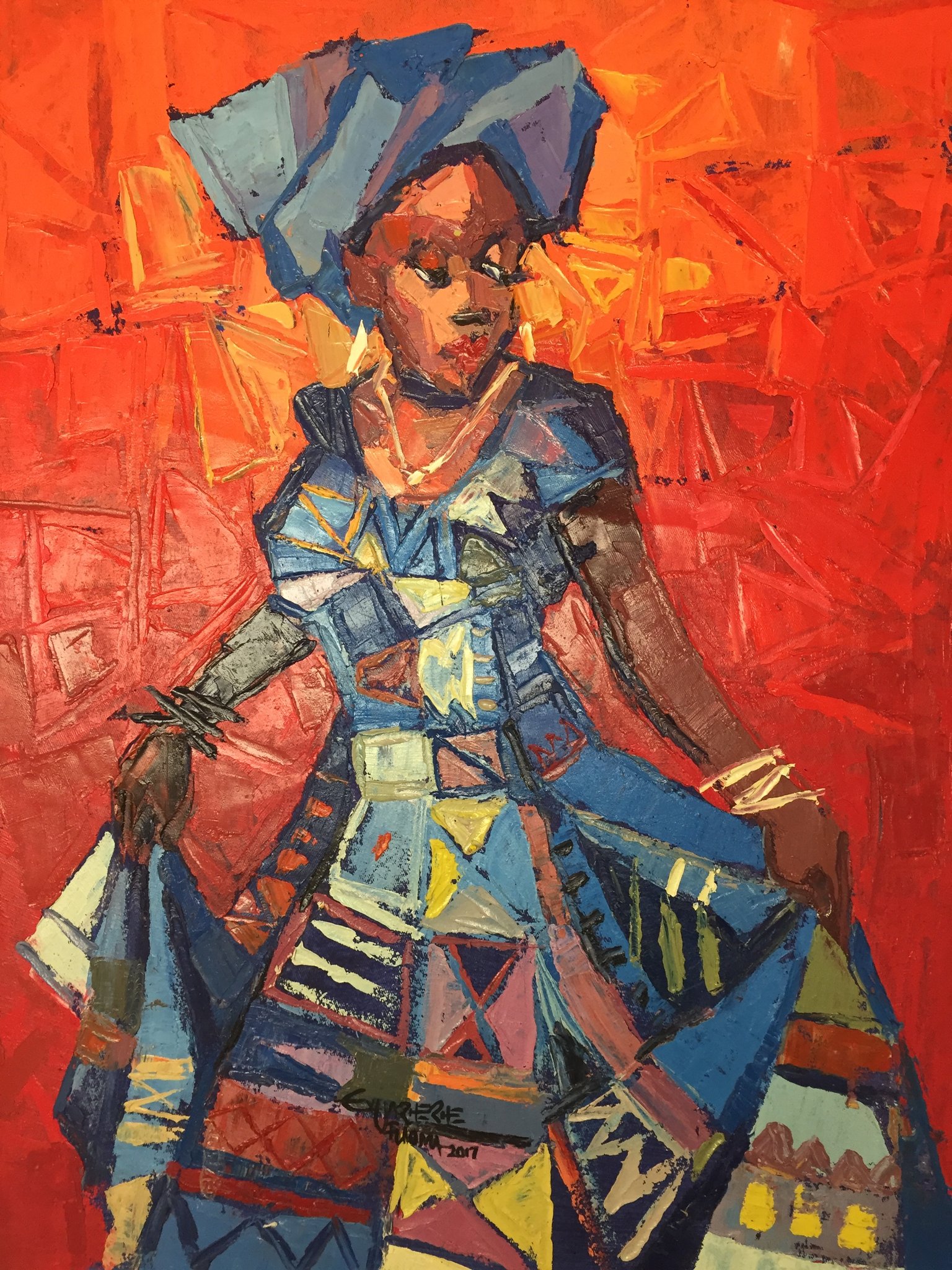 1536x2048 Bold And Beautiful. Acrylic On Canvas. African - African Art Painting