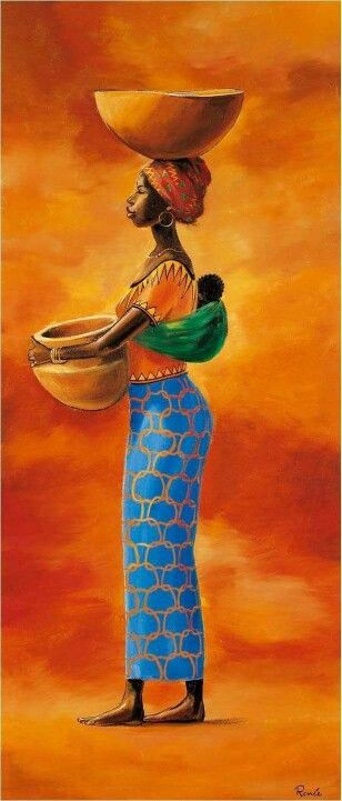 308x721 Negras Dar Africans, Africa And African Art - African Culture Painting