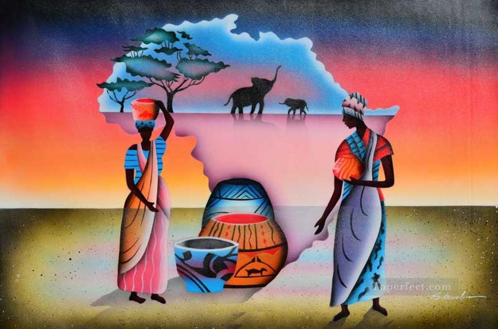 1024x678 Black Culture African Painting In Oil For Sale - African Culture Painting