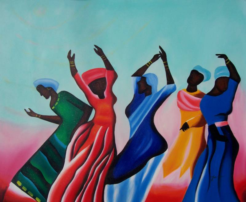 800x656 Oil Paintings Frames - African Dance Painting
