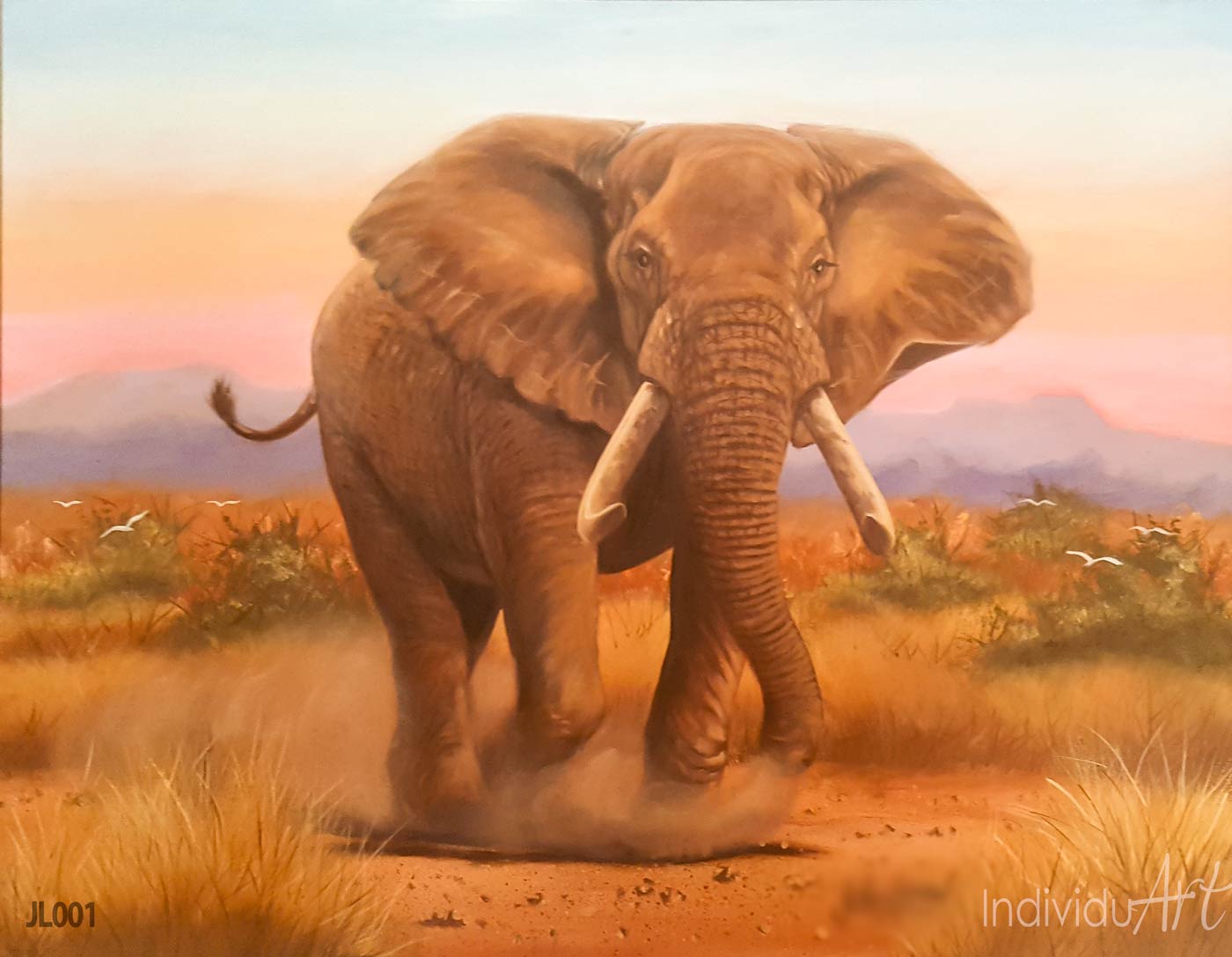 1400x1087 Elephant Painting - African Elephant Painting