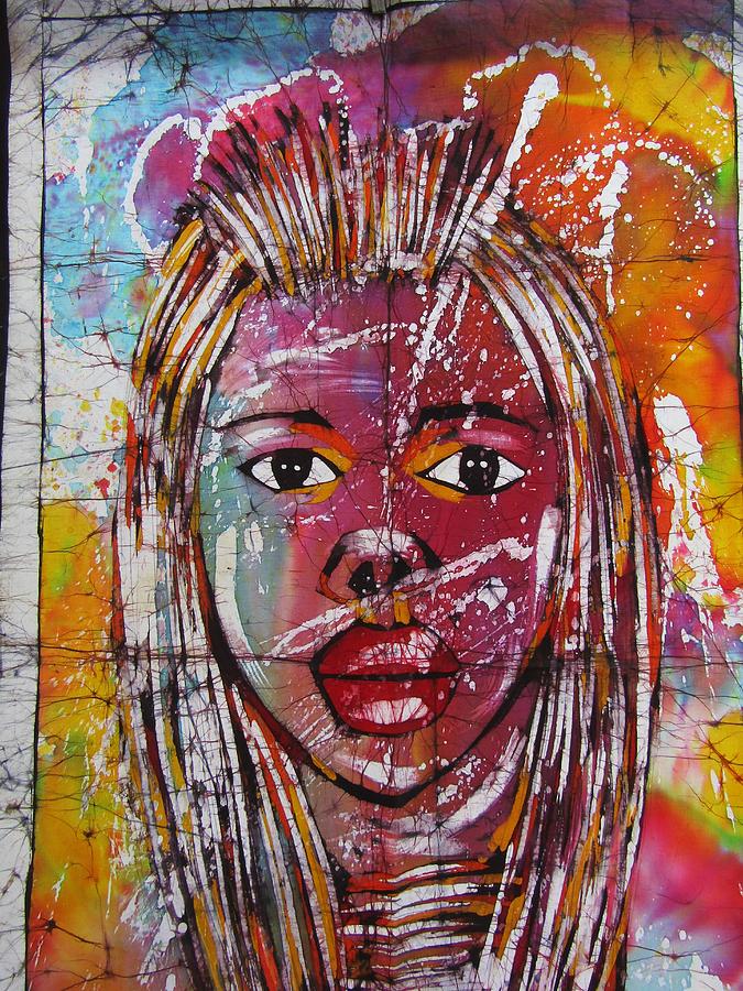 675x900 Beautiful African Girl Painting By Jafeth Moiane - African Girl Painting