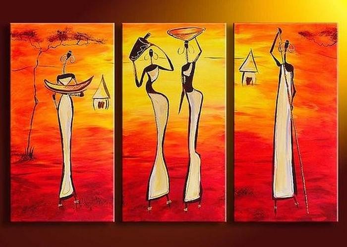 700x500 Bedroom Wall Art, African Woman Painting, African Girl Painting - African Girl Painting