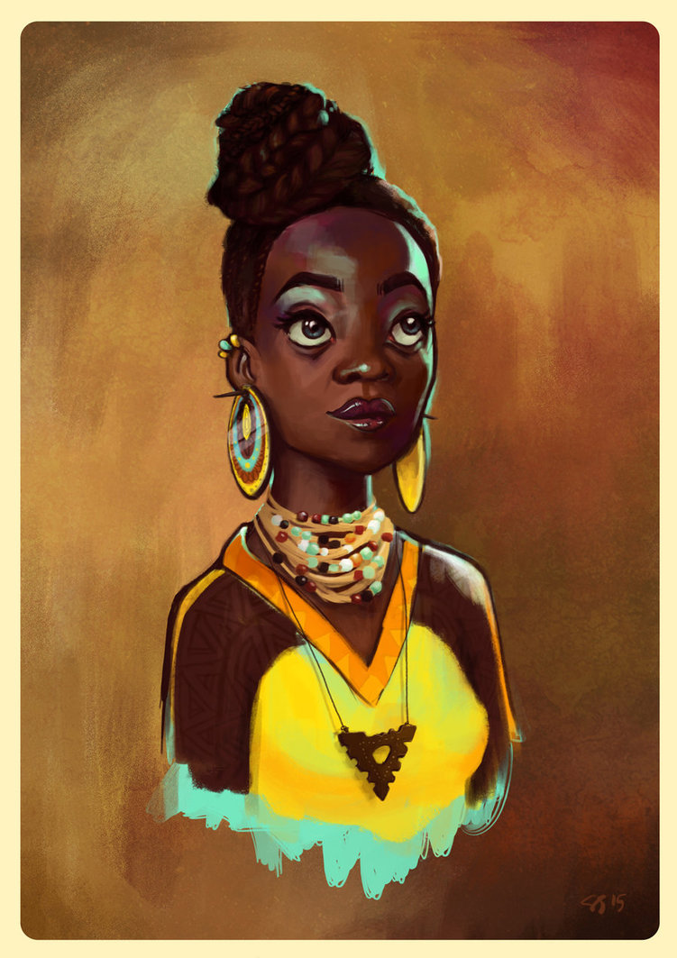 751x1063 The African Girl By Slvsgtt - African Girl Painting
