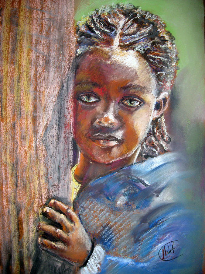675x900 African Girl Painting By Shirley Roma Charlton - African Girl Painting