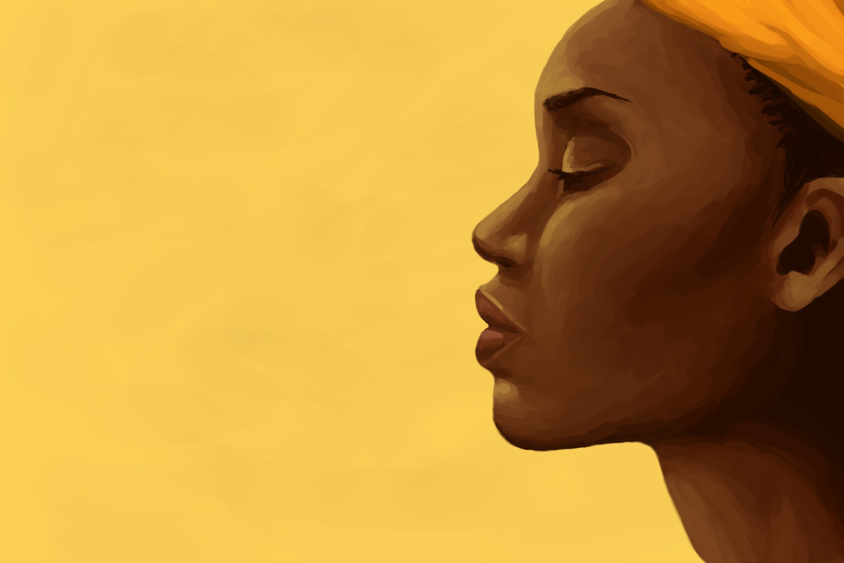 2700x1800 African Woman Digital Painting Time Lapse - African Girl Painting