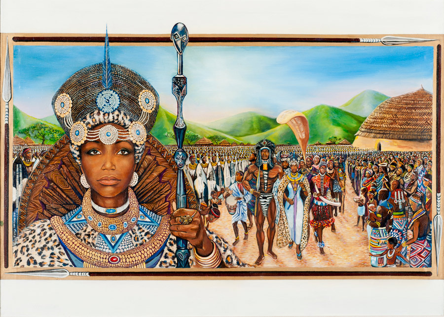 900x642 Celebrating Blackness 2014 Vol. 2 The Museum Of Uncut Funk - African King And Queen Painting