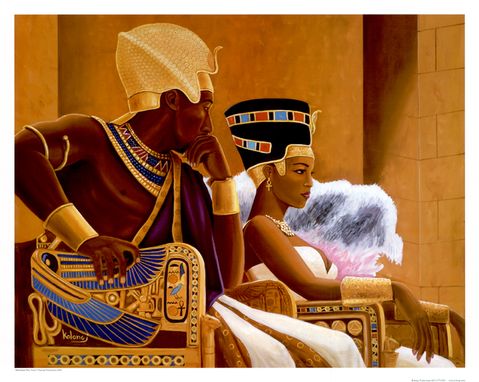 479x382 We Were Once Kings And Queensmessymandella Keys + Krates - African King And Queen Painting