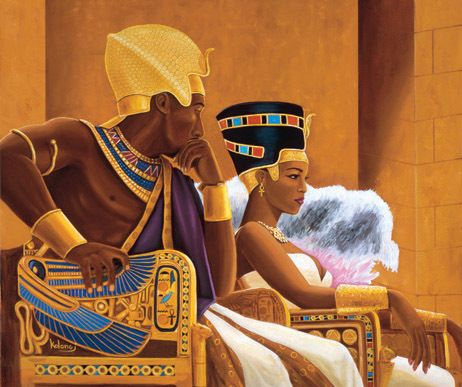 462x387 African American Artists Paintings Black Art African - African King And Queen Painting
