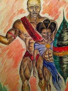 224x300 African Queen Drawings Fine Art America - African King And Queen Painting