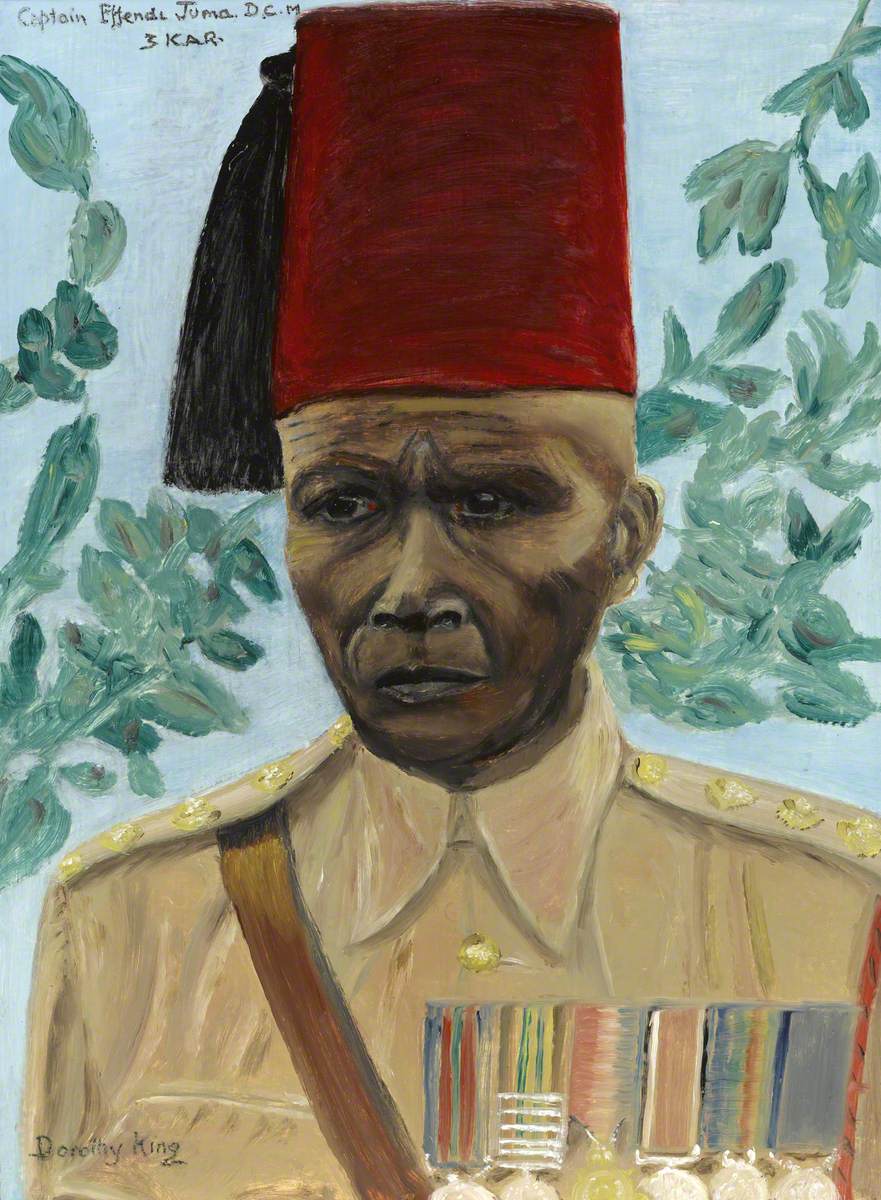 881x1200 Captain Effendi Juma, 3rd Battalion, King's African Rifles Art Uk - African King Painting