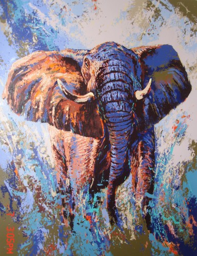384x500 Mark King Art For Sale - African King Painting