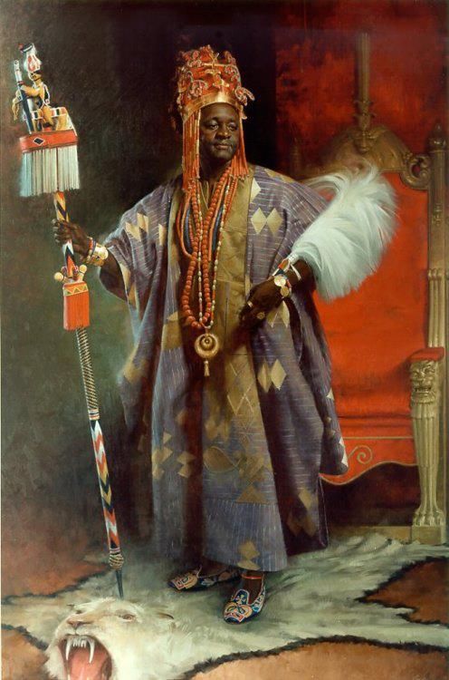 496x750 Oba King Royalty West Africa, Africa And Africans - African King Painting