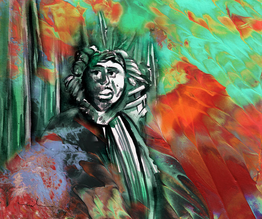 900x752 The African King Painting By Miki De Goodaboom - African King Painting