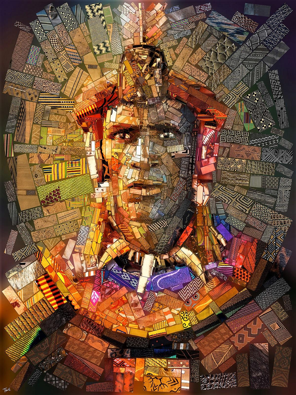 1200x1600 African Bricks'' A Tribute To Zulu King Shaka , Charis Tsevis - African King Painting