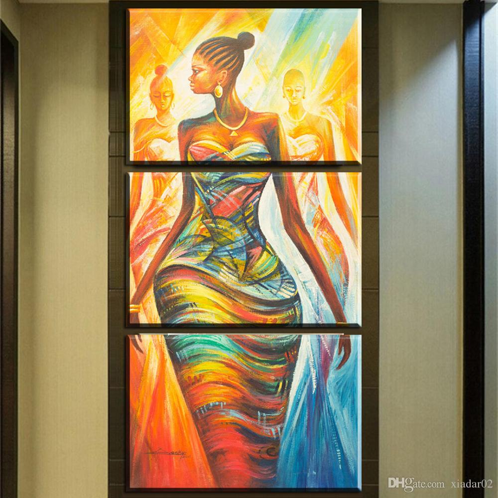 1000x1000 2018 Zz679 Hd Print Poster Wall Art Abstract Modern African Women - African Lady Painting