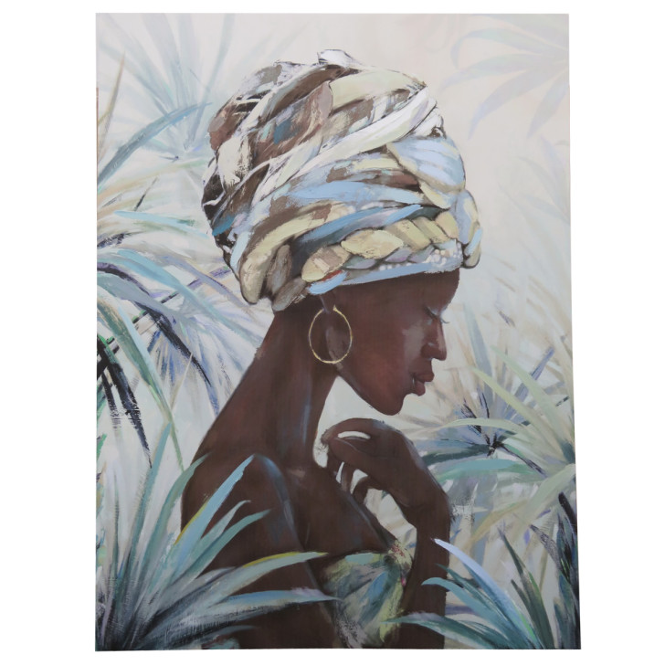 728x728 Oil Painting African Lady Portrait 90x120cm - African Lady Painting