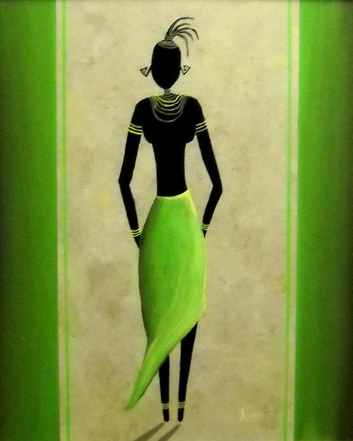 720x900 African Lady Painting By Edwin Alverio - African Lady Painting