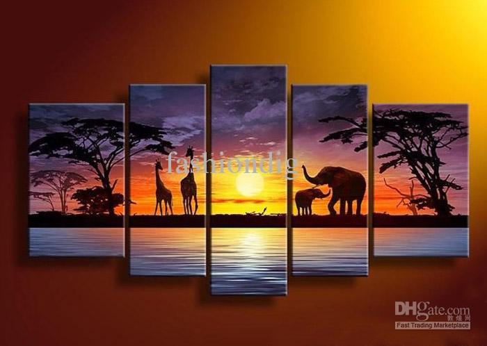 700x498 Beautiful African Landscape Oil Painting On Canvas Modern Home - African Landscape Painting