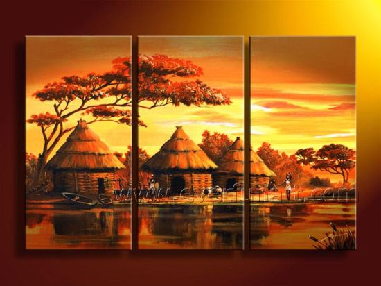550x412 China Handmade African Landscape Oil Painting (Ar 066) - African Landscape Painting