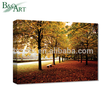 350x350 Warm Beautiful Elephant Promenade Tree African Landscape Paintings - African Landscape Painting