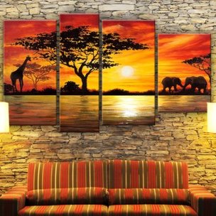 African Landscape Painting at PaintingValley.com | Explore collection ...