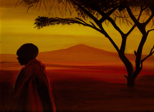 600x436 African Landscape Painting By Catherine Eager - African Landscape Painting