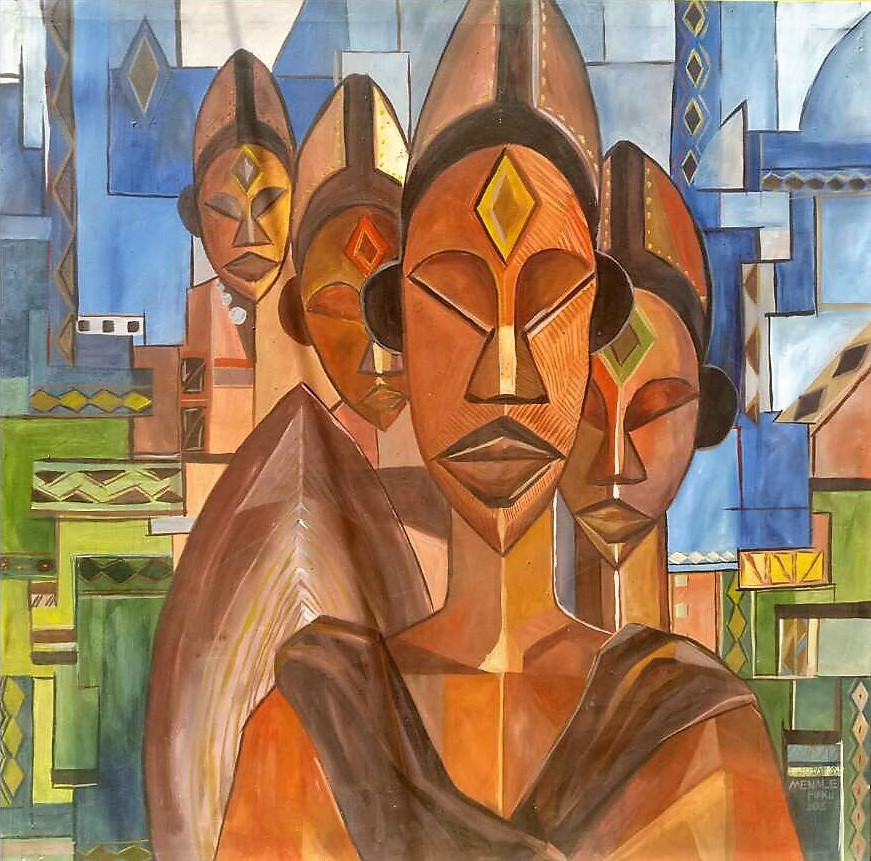 871x861 African Masks Ethiopian Art Online - African Mask Painting