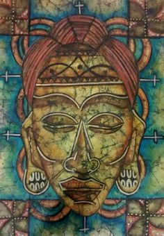 236x340 African Masks Art Illustrations - African Mask Painting