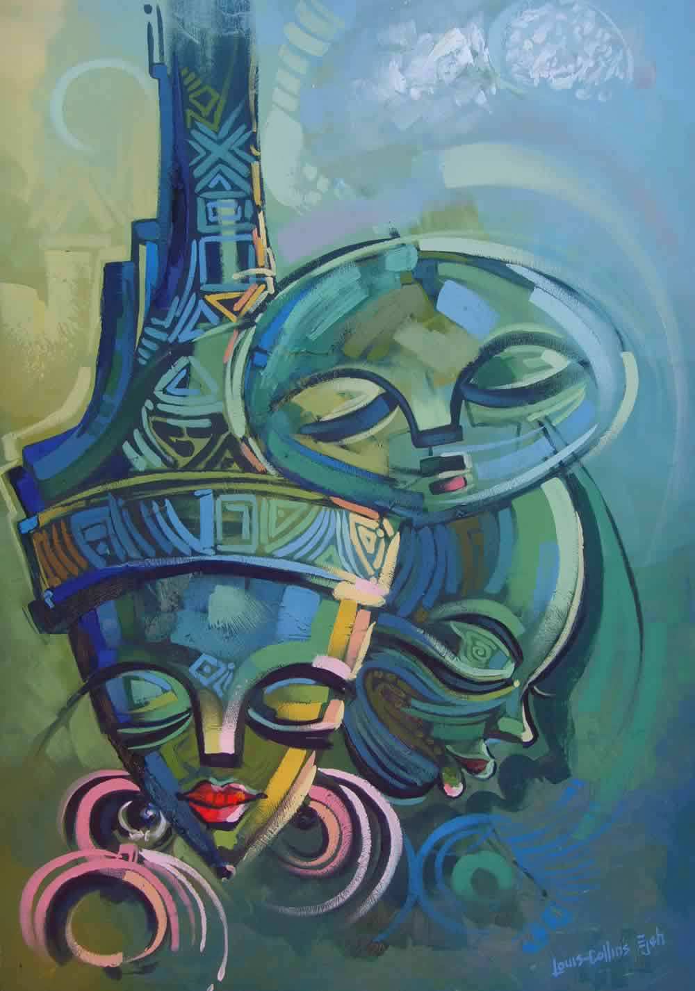 1000x1426 Masks African Symbols And Traditions Louis Collins Ejeh - African Mask Painting