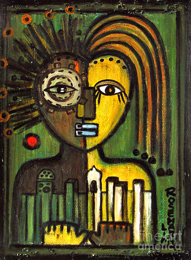 662x900 Moroccan City Lovers - African Mask Painting