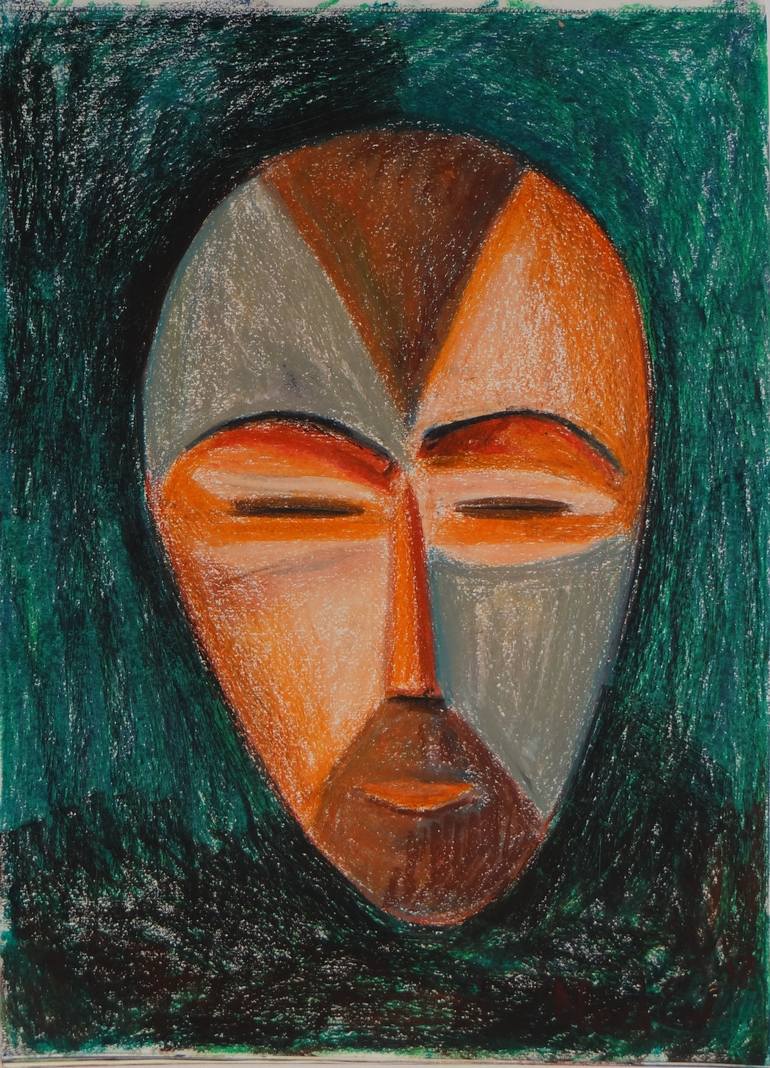 770x1068 Saatchi Art African Mask Painting By Evgeni Nedev - African Mask Painting