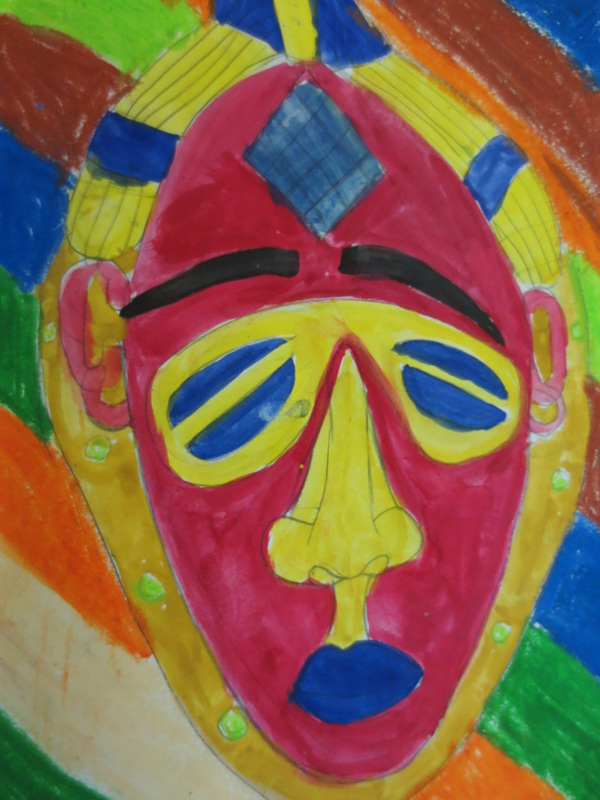 600x800 African Art - African Mask Painting
