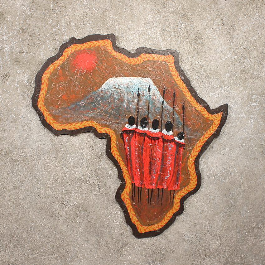 850x850 11295 Original African Plaque Painting - African Painting