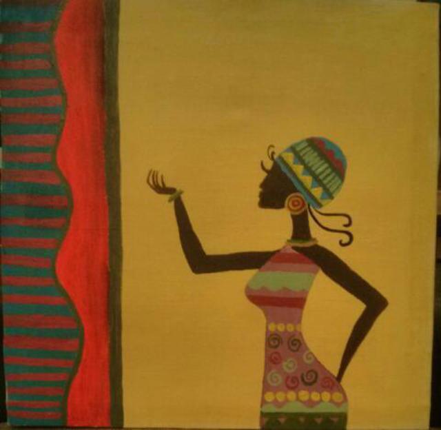 640x624 Aqsa Mughees Artwork Exotic African Original Painting Acrylic - African Painting