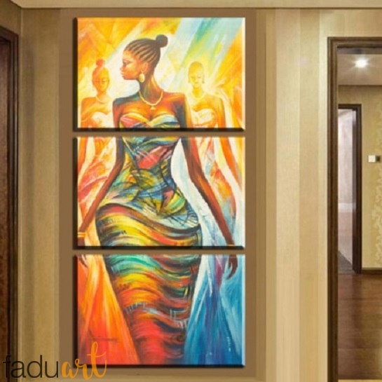 545x545 Modern Abstract African Women Canvas Wall Painting Fadu Art - African Painting