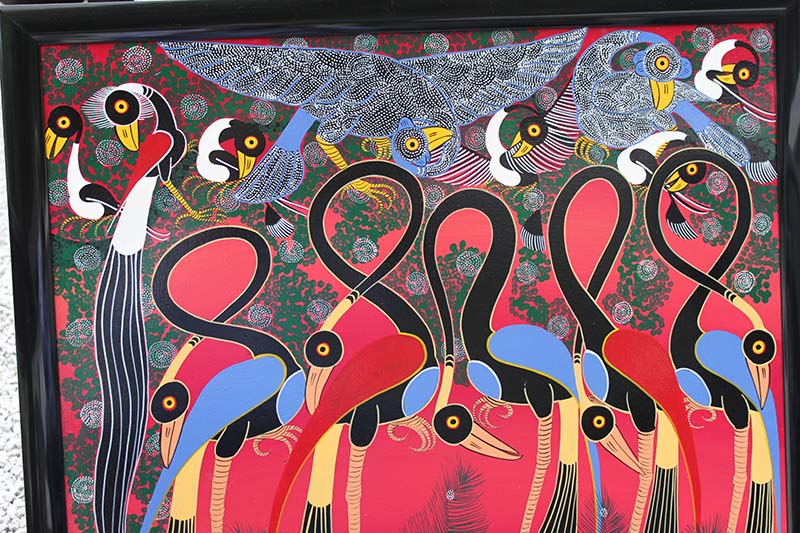 800x533 African Painting For Sale Tinga Tinga Flamingos - African Painting Images