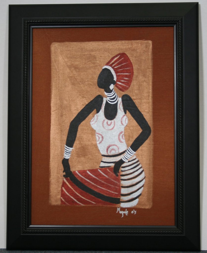 836x1024 African Original Painting Xhosa Modern Tribal Woman Ii Acrylic - African Painting Images