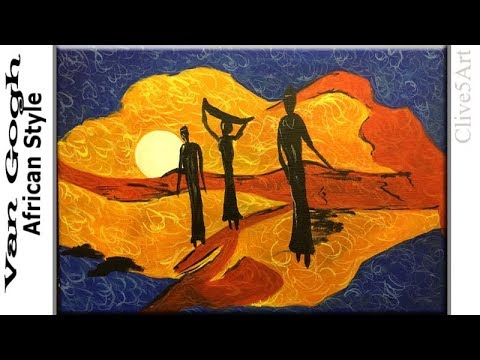480x360 Van Gogh African Style Painting Acrylic Painting - African Painting Styles