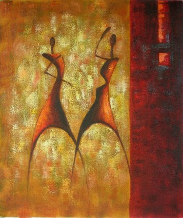 357x425 African Style Artwork - African Painting Styles