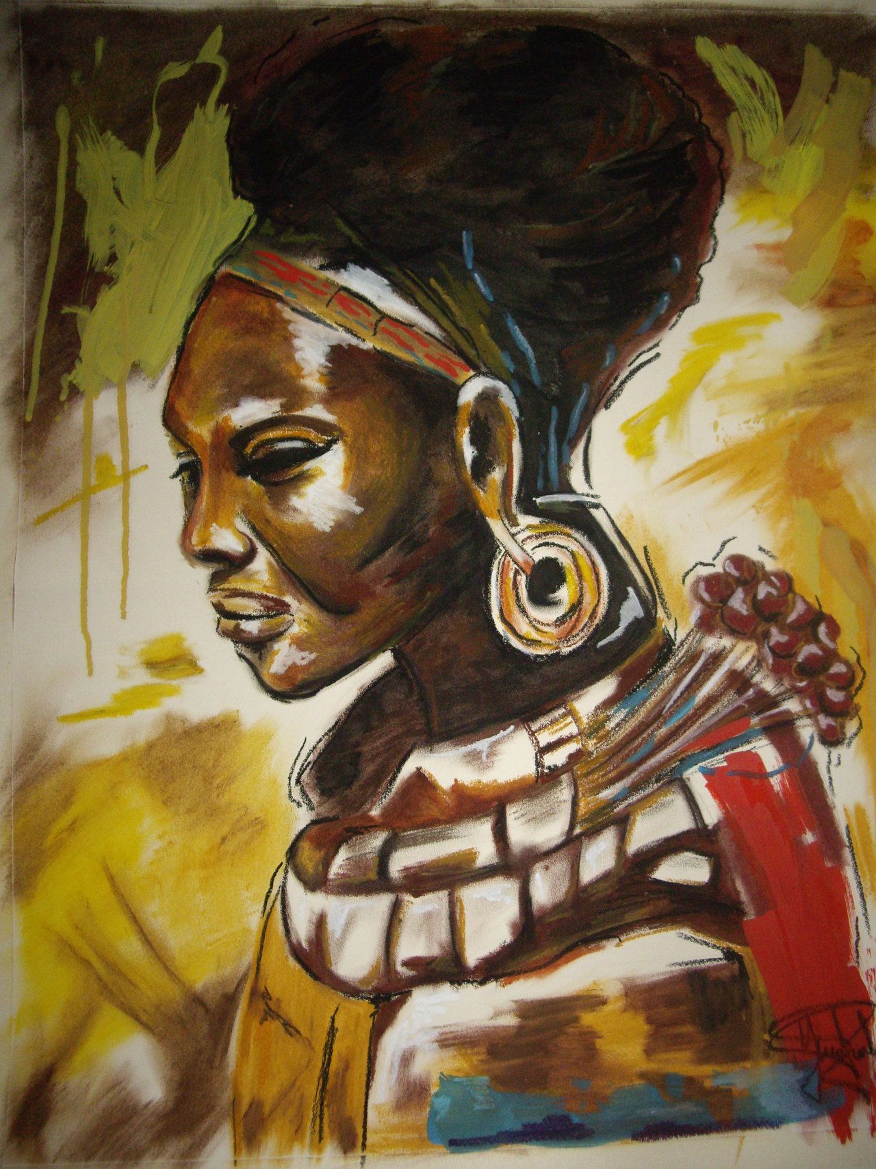 1280x1707 Afrika Africa ~ Painting And Photo African Art - African People Painting