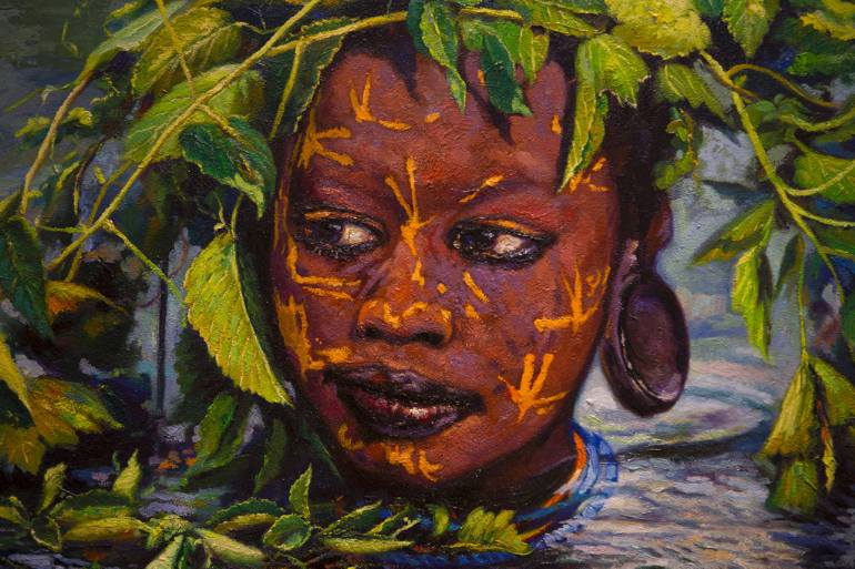 770x513 Saatchi Art African People X Painting By Paco Moreno - African People Painting